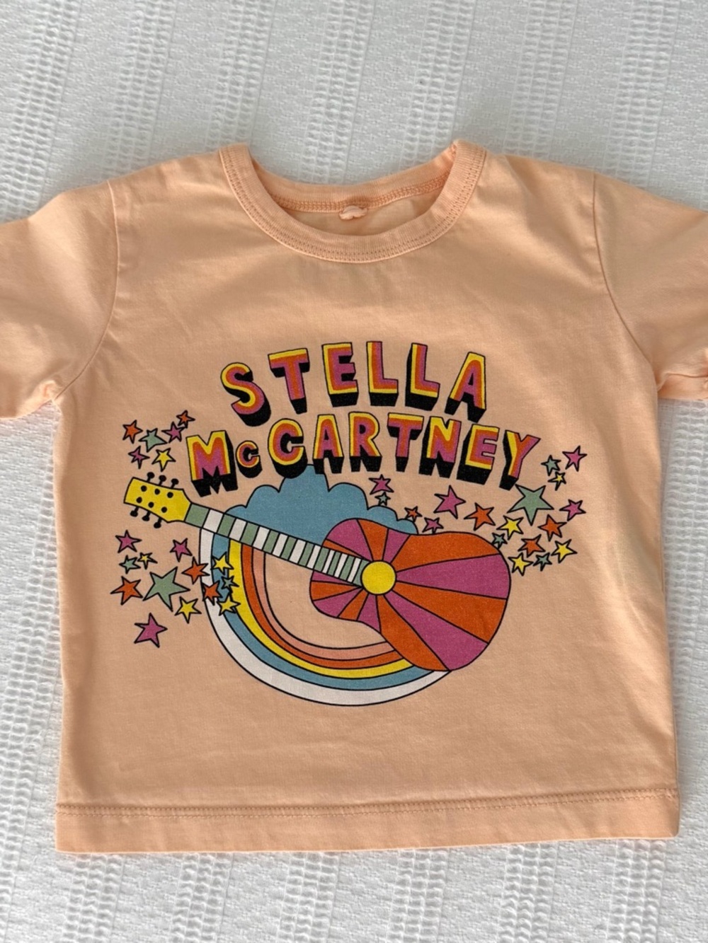 Stella McCartney Peach Graphic Guitar Tee